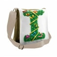 thumbnail image 1 of Christmas Alphabet Messenger Bag, Holiday Letter H, Unisex Cross-body, by Ambesonne, 1 of 2