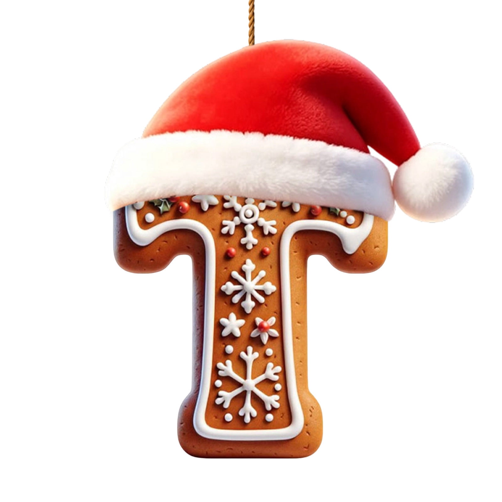 Christmas Alphabet Ornaments, 10cm Letter Initial Hanging Pendant with ...