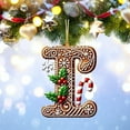 thumbnail image 1 of Christmas Alphabet Ornaments Set Personalized BYO Tree Decor - 26 Letters Holiday Home Decoration Custom Tree Hanging(I), 1 of 4