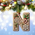 thumbnail image 1 of Christmas Alphabet Ornaments Set Personalized BYO Tree Decor - 26 Letters Holiday Home Decoration Custom Tree Hanging(N), 1 of 4