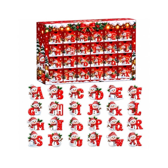 Christmas Alphabet Snowman Advent Calendar 2026 Christmas Countdown ...