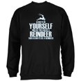 thumbnail image 1 of Christmas Always Be Yourself Reindeer Black Adult Sweatshirt, 1 of 1