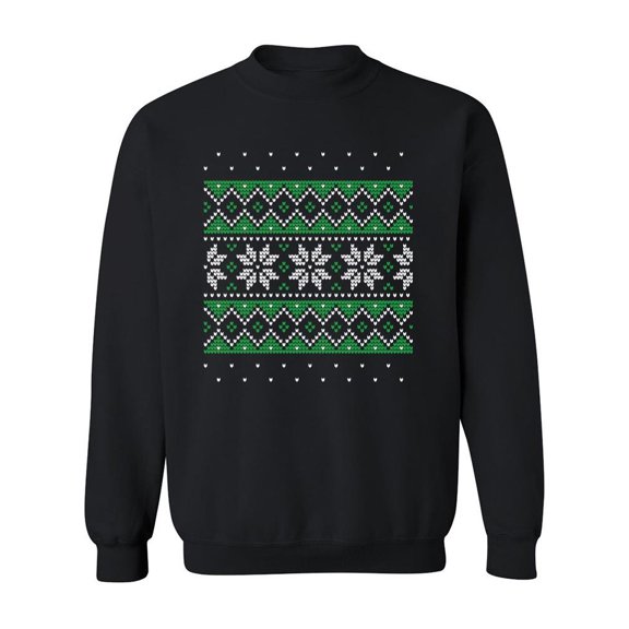 Christmas And New Year Pattern Sweatshirt Men -Image by Shutterstock, Male Small