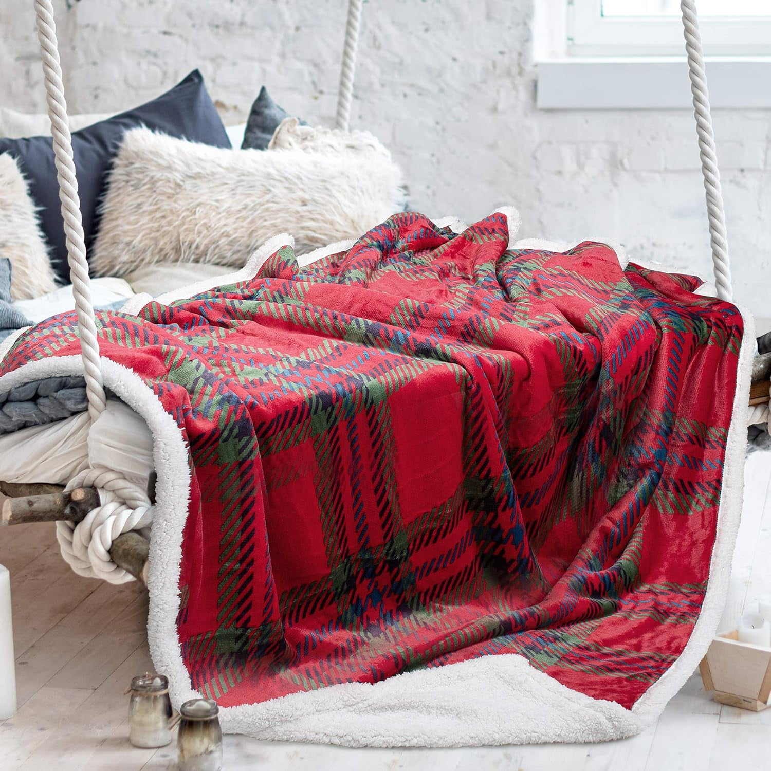 Christmas And Throws, Scotland, Soft Warm Cozy, Checkered Blanket