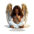 thumbnail image 1 of Christmas Angel Acrylic Stand, Praying Angel Decor, Gold Wings Angel Statue, Spiritual Angel Tabletop Decor, Angel Gift for Faith Home Office Shelf, 1 of 7