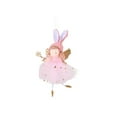 thumbnail image 1 of Christmas Angel Decoration Plush Angel Doll Hanging Ornament with Star Print and Gold Wings Soft Fabric Decorative Figurine for Home Holiday Display, 1 of 3