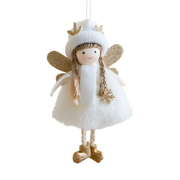 Christmas Angel Doll Decoration - Plush Hanging Ornaments for Xmas Tree, Thanksgiving & Birthday Fairy Gift, Home Party Decor, and Toys for Kids