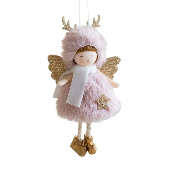Christmas Angel Doll Decoration - Plush Hanging Ornaments for Xmas Tree, Thanksgiving & Birthday Fairy Gift, Home Party Decor, and Toys for Kids