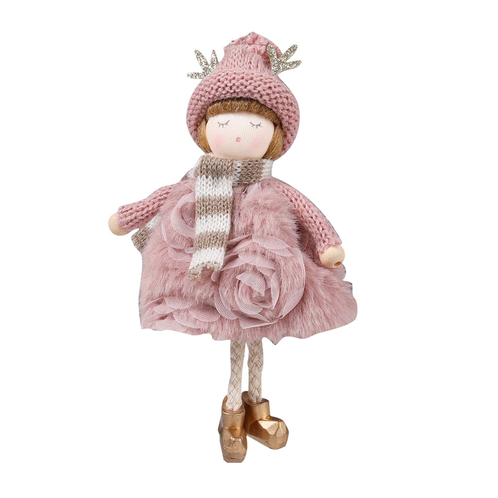 Christmas Angel Doll Pendant Soft Seasonal Angel Figure Plush Decor