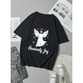 thumbnail image 1 of Christmas Angel Heavenly Joy Snowflake Design Black Graphic T-Shirt for Men and Women ,Tops Tee, 1 of 4