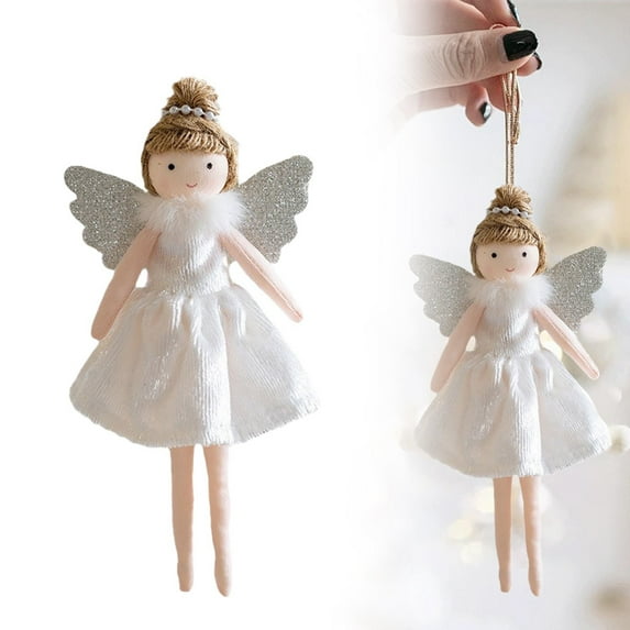 Christmas Angel Ornaments Zcargel 2PCS Fairy Angel Pendant Christmas Tree Ornament Hanging Dolls Decor for Christmas Tree/Gift/Valentine's Day/Wedding