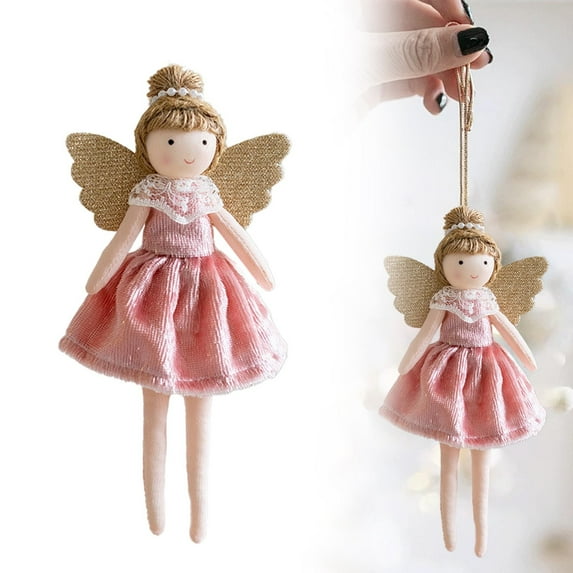 Christmas Angel Ornaments Zcargel 2PCS Fairy Angel Pendant Christmas Tree Ornament Hanging Dolls Decor for Christmas Tree/Gift/Valentine's Day/Wedding