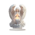 thumbnail image 1 of Christmas Angel Prayer Acrylic Candle Holder Tabletop Sign, Praying Angel Wings Heart Design, Christmas Home Holiday Decor, Indoor Desk Centerpiece, 1 of 9