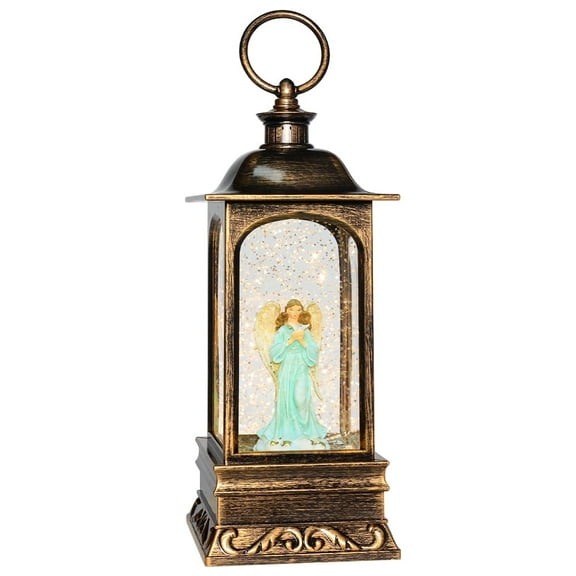 Christmas Angel Snow Globe Lantern, 3.5" LED Light, Battery/USB Powered, Shatterproof Holiday Decor, Perfect Christmas Gift for Kids & Adults