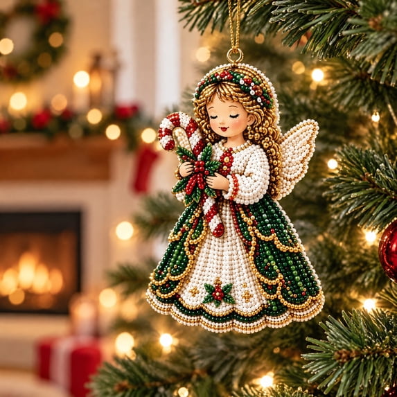 Christmas Angel Tree Ornament, Decorative Hanging Figure with ...