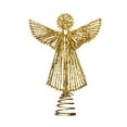 thumbnail image 1 of Christmas Angel Tree Topper, Gold Hollowed Xmas Topper for Christmas Tree Decorations and New Year Home Outdoor Party Decor, 11.42 x 8.27 inches, 1 of 8