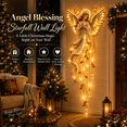 thumbnail image 1 of Christmas Angel Wall Light, Resin Praying Figurine with Glowing Stars, LED Holiday Decor for Bedroom Home, Heavenly Warm Night Light, Guardian Gift for Women, 12 Inch, 1 of 7