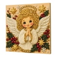 thumbnail image 1 of Christmas Angels Diamond Art Kit, Framed 3D Pearl Painting for Adults, 20x20cm Cute Holiday Wall Art with Beads, Complete Craft Set for Home Decor, Relaxation & Gift, 1 of 4