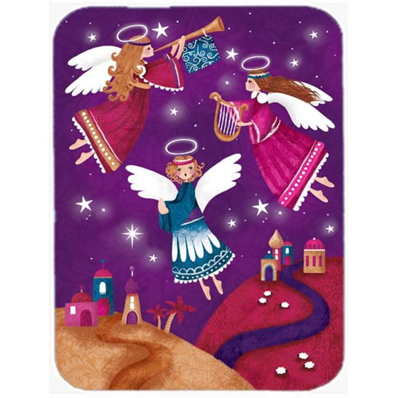 Christmas Angels in Purple Glass Large Cutting Board