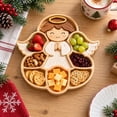 thumbnail image 1 of Christmas Angle Serving Platters Wood Trays Winter Charcuterie Boards Decorative Wood Snack Dish Plates for Xmas Holiday Housewarming Presents, 1 of 6