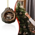 thumbnail image 1 of Christmas Animal Forest Ornament,3.14"Unique Xmas Tree Hanging Decoration,Acrylic Small Woodland Animal Christmas Decor,Animal Lover Gift Home Festival Cozy Theme Party Winter Indoor Outside,1Pc, 1 of 2