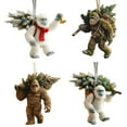 thumbnail image 1 of Christmas Animal Ornament, Myth Meets Holiday Magic, Funny Sasquatch Christmas Decor for Tree, Lifelike Wildlifes Collect, Forest Animal Lovers Gift, 1 of 6