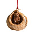 thumbnail image 1 of 2D Christmas Animal Tree Hollow Acrylic Hanging Ornament Festive Decoration Holiday Pendant Seasonal Decor, 1 of 5