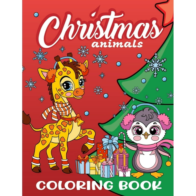cute christmas animals coloring pages
