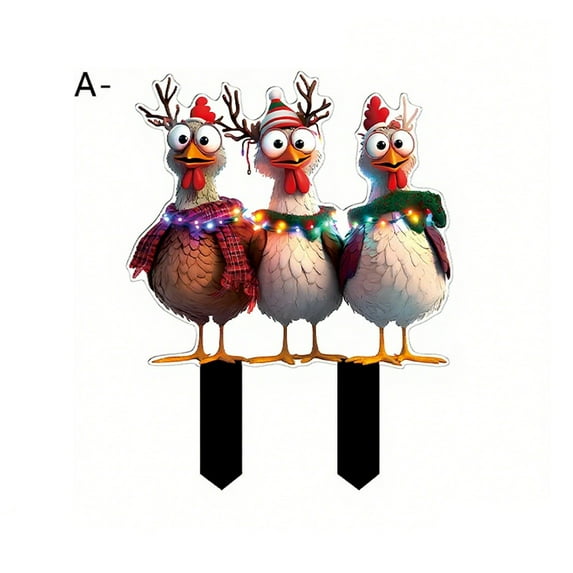 Christmas Animals Outdoor Garden Decoration – 2D Flat Yard Signs with Ground Stakes – Holiday Lawn Decor for Patio, Lawn, and Christmas Gift Giving