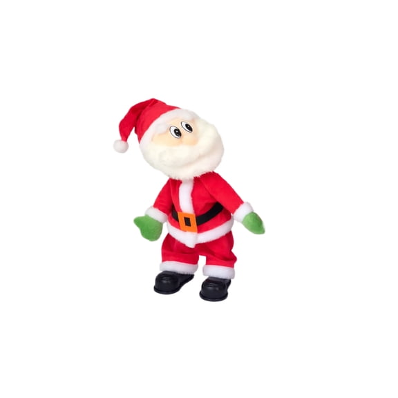 Christmas Animated Santa Electric Dancing Plush Toy with Moving Hips Battery Operated Holiday Tabletop Decoration