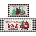 thumbnail image 1 of Christmas Anti Fatigue Kitchen Rugs and Mats Set of 2, Non Slip Waterproof Kitchen Floor Rugs, Buffalo Plaid Comfort Standing Desk Mat for Kitchen,Floor,Office,Sink,Laundry, 1 of 6