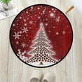 thumbnail image 1 of Christmas Anti Fatigue Round Area Rug, Coffee Christmas Tree Non Slip Absorbent Comfort Round Rug Floor Carpet for Entryway Living Room Bedroom Sofa Home Decor, 3' in Diameter, 1 of 7
