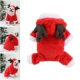 thumbnail image 1 of Christmas Antler Pet Costume, 4-Leg Thick Dog Winter Sweater, Festive Reindeer Jumpsuit for Small Dogs and Cats Cold Weather, Red, XXL, 1 of 7