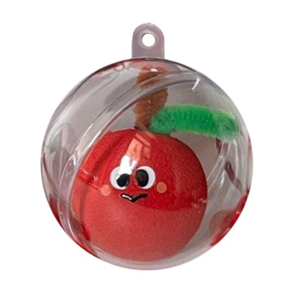 Christmas Apple Ball Ornament, Red PVC Hanging Decoration with Chain for Christmas Tree, Holiday Party, and Home Décor