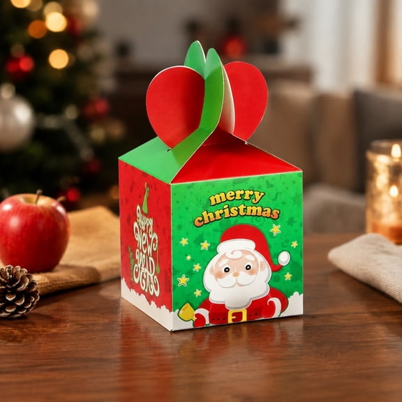 Christmas Apple Box 6.5 Inch,Christmas Gift Box for Apples,Christmas Gift Box for Family,1 Pack