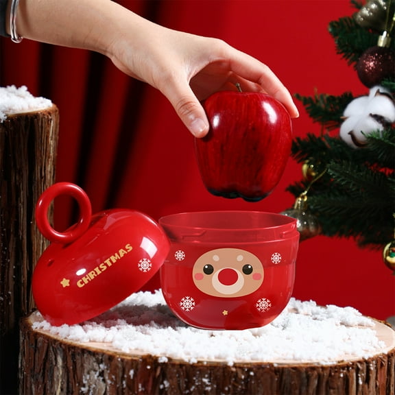 Christmas Apple Box for Christmas Eve,Christmas Red Apple Shape Apple Box,Christmas Eve Gift Box,Xmas Fruit Packaging Handheld Christmas Gifts