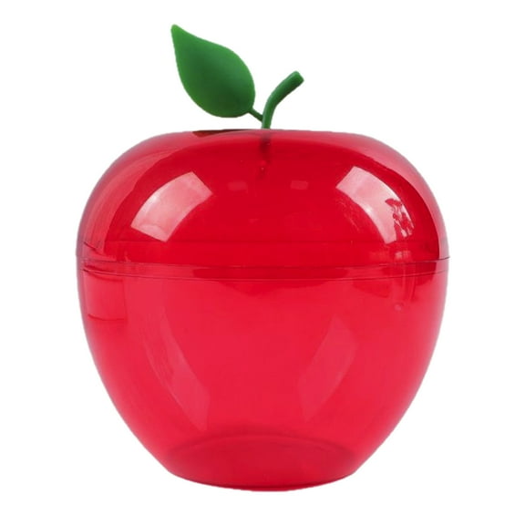 Christmas Apple-Shaped Candy Gift Box – Transparent Plastic Snack Container for Holiday Decor, Party Favors, and Table Display