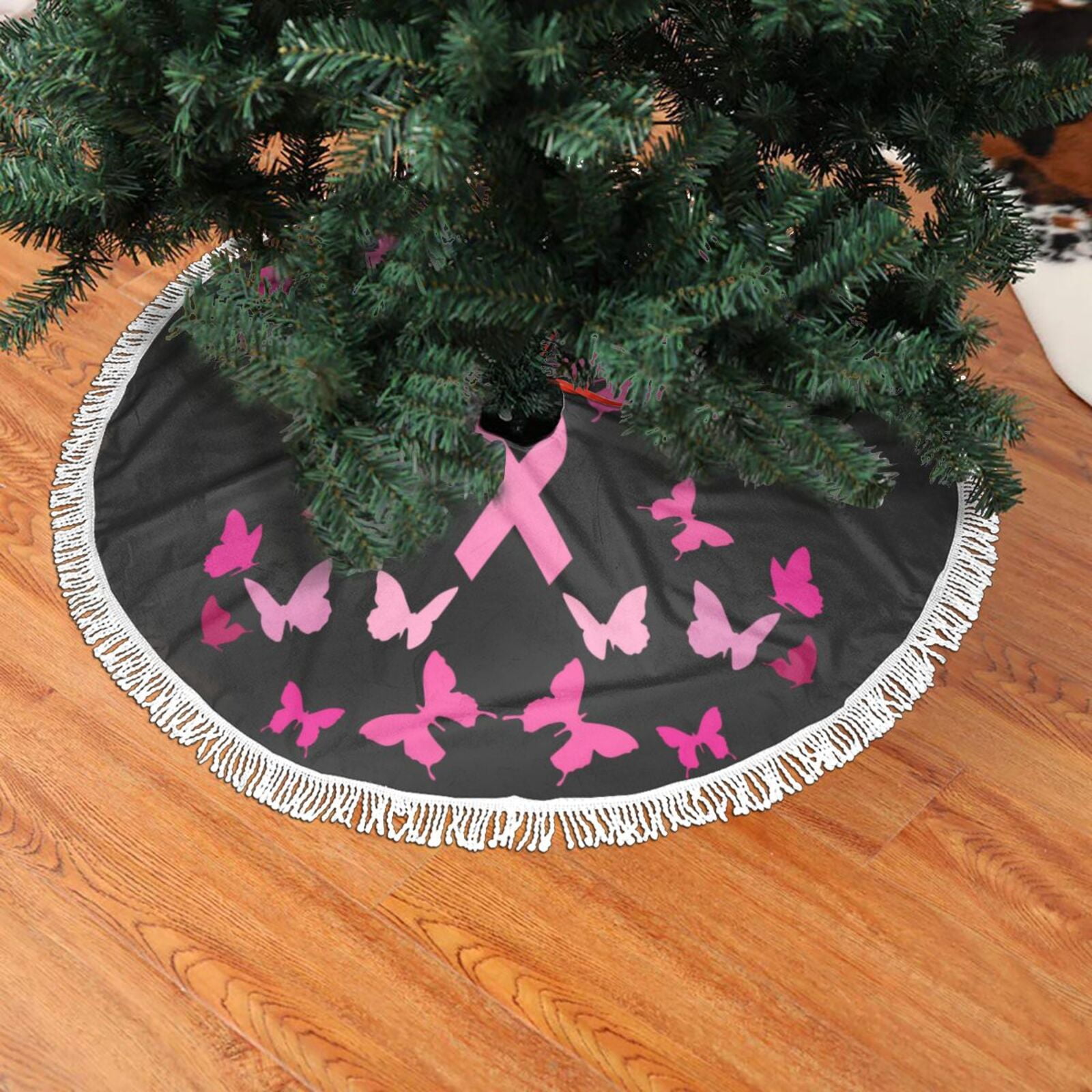 Christmas Apron Bib Apron for Women Men, Breast Cancer Waterproof