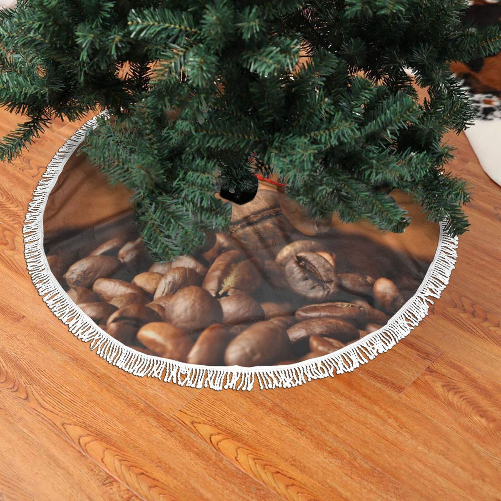 Christmas Apron Bib Apron for Women Men, Coffee Beans Waterproof