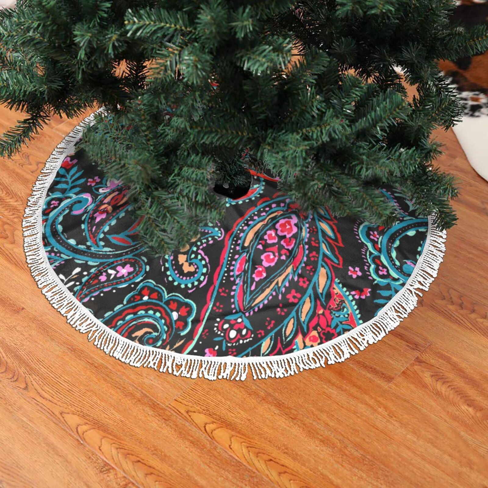 Christmas Apron Bib Apron for Women Men, Paisley Waterproof Christmas