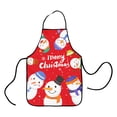 thumbnail image 1 of Christmas Apron Chef Kitchen Cooking Apron Unisex Resistant 28 x 20 inches Christmas Theme Cooking Kitchen Aprons Suitable for BBQ Grill Drawing Haircut Home Xmas Party Decor, Durable, 1 of 5