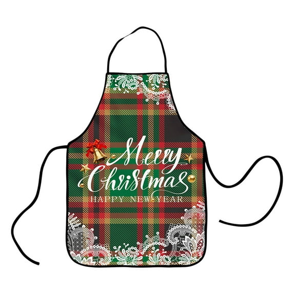 Christmas Apron Chef Kitchen Cooking Apron Unisex Resistant 28 x 20 inches Christmas Theme Cooking Kitchen Aprons Suitable for BBQ Grill Drawing Haircut Home Xmas Party Decor, Durable