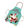 thumbnail image 1 of Christmas Apron, Santa Claus Apron, Festive Kitchen Apron with Adjustable Straps and Front Pocket, Multicolor Polyester Fabric, 70x50cm Durable Holiday Cooking and Party Essential, 1 of 7