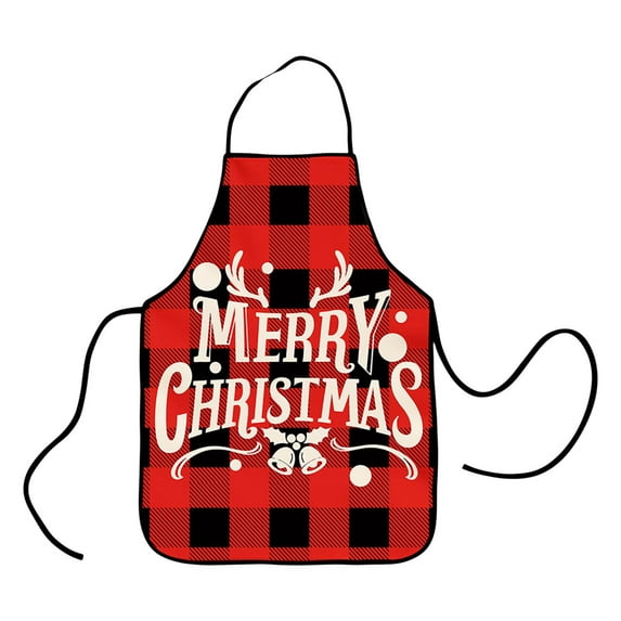Christmas Apron for Women & Men – Adjustable Holiday Kitchen Apron with Pocket – Festive Reindeer & Snowflake Design for Cooking, Baking & Hosting