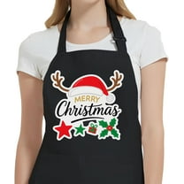 Christmas Aprons for Women Men with 2 Pockets, Adjustable Water Resistant Holiday Apron for Baking Grilling Cooking
