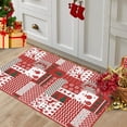 thumbnail image 1 of Christmas Area Rug Christmas Patchwork Pattern Small Runner Rug Doormat Non-Slip Holiday Decorative Washable Floor Carpet for Kitchen, Entryway, Living Room, Bedroom, 1 of 8