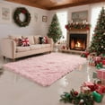 thumbnail image 1 of Christmas Area Rug for Living Room, Large Fluffy Rug for Bedroom & Fuzzy Furry Plush Soft Rugs, Small Shaggy Carpet for Dorm Room Home Decor (55"X20", Light Pink), 1 of 8