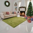 thumbnail image 1 of Christmas Area Rug for Living Room, Large Fluffy Rug for Bedroom & Fuzzy Furry Plush Soft Rugs, Small Shaggy Carpet for Boys and Girls Dorm Room Home Decor (63"X24", Grass Green), 1 of 7