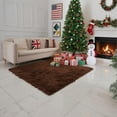 thumbnail image 1 of Christmas Area Rug for Living Room, Large Fluffy Rug for Bedroom & Fuzzy Furry Plush Soft Rugs, Small Shaggy Carpet for Boys and Girls Dorm Room Home Decor (79"X24", Coffee Color), 1 of 6