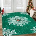 thumbnail image 1 of Christmas Area Rug, Non-Slip Washable Snowflake Living Room Rug, Soft Low Pile Rug Holiday Decor Xmas Floor Carpet for Living Room, Bedroom, 1 of 8
